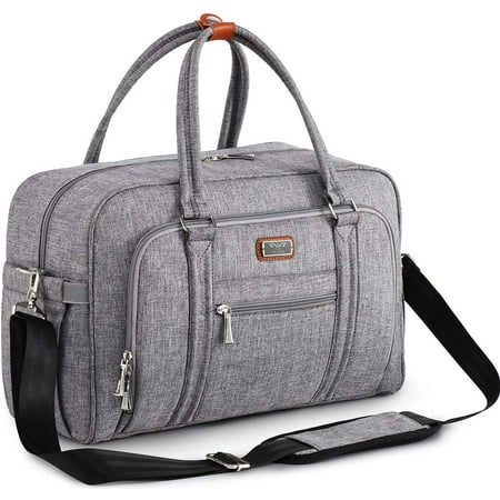 WelaVila Diaper Bag Tote: Stylish Tote Diaper Bags with Changing Pad, Gray, 1 pk