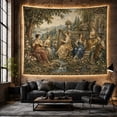 thumbnail image 6 of Garden Concert with Instruments Beside Stream, Nostalgic Vintage Style for Music Lovers, Classical Wall Art, Housewarming Gift, Tapestry Wall Hanging for Living Room and Study Room, 6 of 7