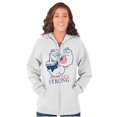 thumbnail image 3 of Popeye Patriotic American Flag Strong Zip Up Hoodie Men's Women's Brisco Brands M, 3 of 5