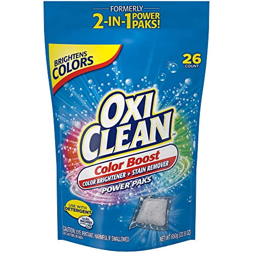 OxiClean Color Boost Color Brightener plus Stain Remover Power Paks, 26 Count