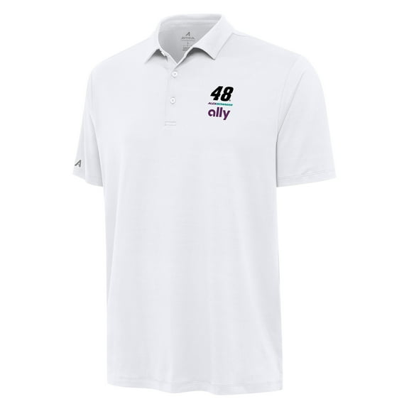 Men's Antigua White Alex Bowman Reprocess Polo