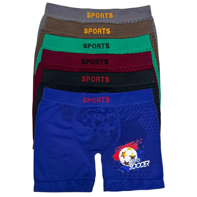Paquete con 6 Bóxers Largos para Niño Con 6 Diferentes Colores