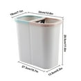 thumbnail image 3 of Wet Dry Separation Trash Can | Large Double Compartment Recycling Wastebasket for Kitchen Living Room Office | Open Top Lidless Sorting Bin | Sturdy Plastic, 3 of 6