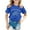 Blue, variant on Hiijoy Toddler Girls Graphic T-Shirt Turtle Print Short Sleeve Casual T Shirt, Sizes 3-14