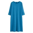 thumbnail image 5 of TAGOLD Womens Sleeveless Round-Neck Dress Linen Fabric Solid Color Loose Dress Summer Daily Apparel, 5 of 5