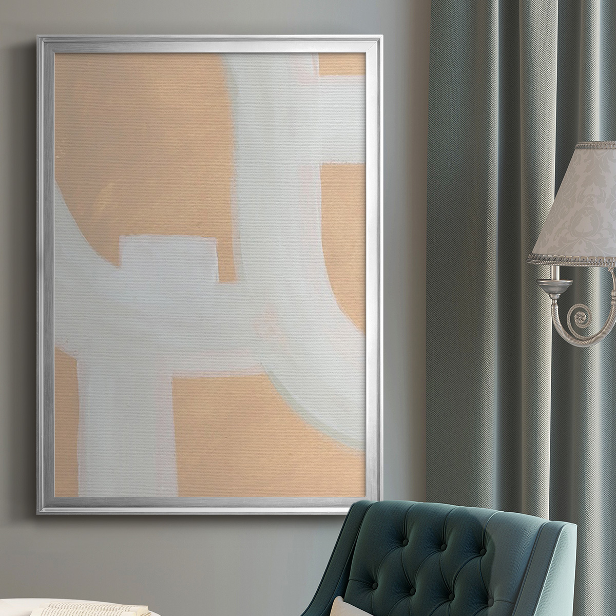 Neutral Winding Paths II Premium Framed Print, in Gold, Black, or Silver - Ready to Hang