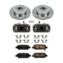 PowerStop Rear Stock Replacement Brake Pad and Rotor Kit with Calipers Fits: INFINITI NISSAN Select Models KCOE103