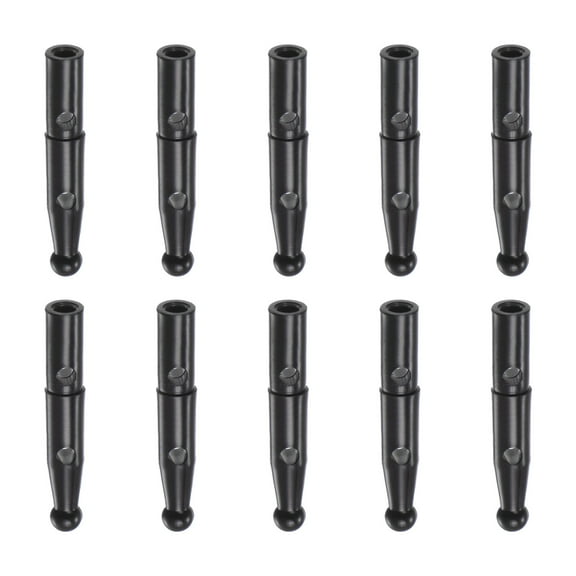 Umbrella Tail Beads PP 2.4mm Dia for Reverse Umbrella Cover, Black, 10 Pieces