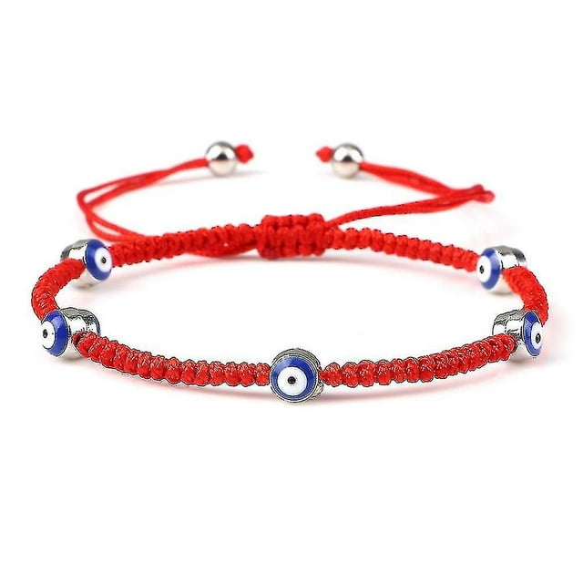 Evil Eye Braided Bracelet Lucky Red Black Color Thread Couple Chain Handmade
