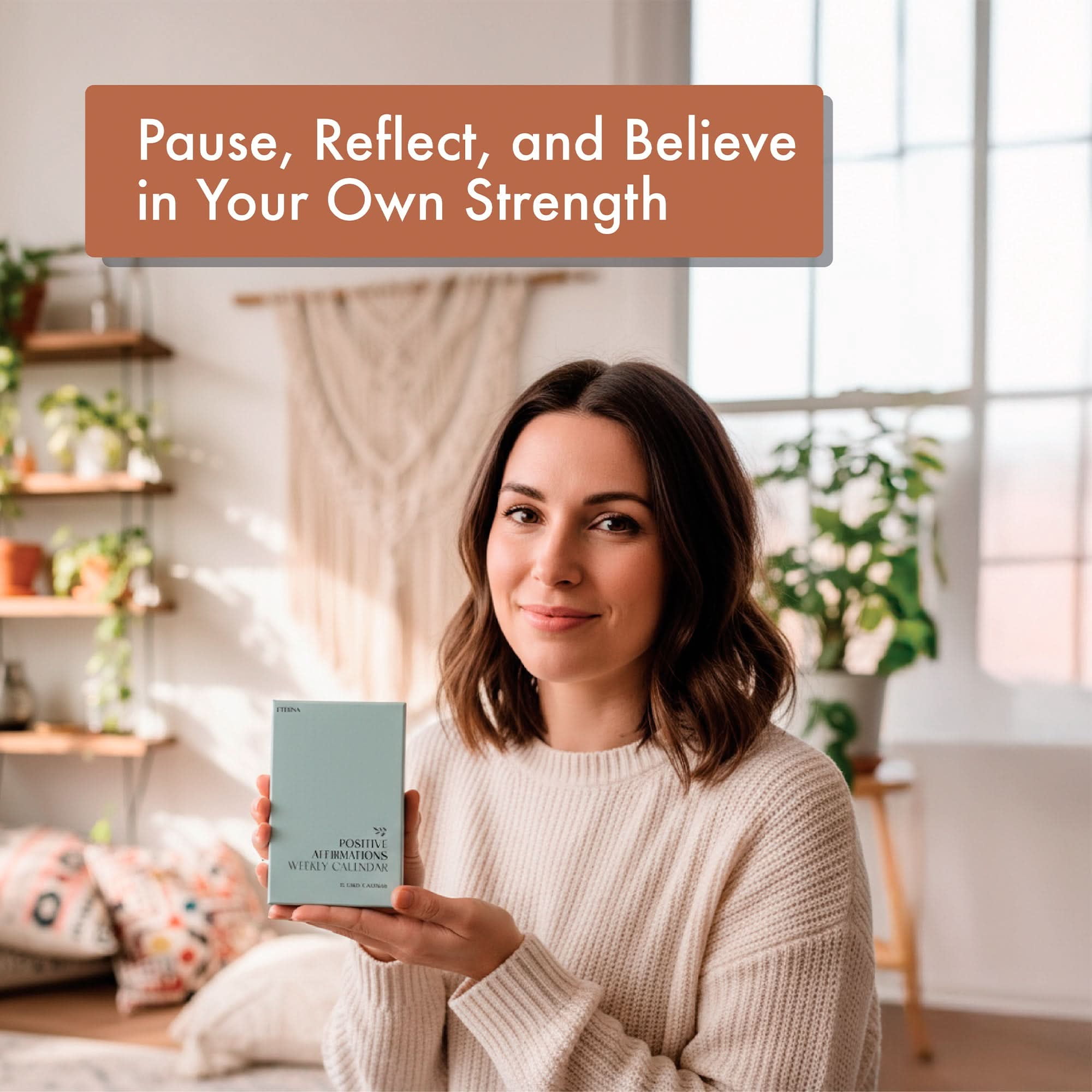 Positive Affirmation Cards Weekly Calendar | 52 Aesthetic Encouragement Mindfulness Desk Cards for Every Week of the Year,  Daily Self Mantras For Mental Wellness, Great Motivational Gift For Women &