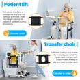 thumbnail image 3 of Electric Patient Lift Transfer Chair, Transfer Lift Wheelchair, Folding Portable Patient Lift for Home,Transfer Chairs for Seniors, 3 of 6
