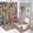 style-941, variant on 4 Piece Shower Curtain Sets Bathroom Shower Curtain Set with Rugs Colorful Circles in A Grid Waterproof Shower Curtain Watercolor Polka Dot Circles Rainbow Colorful for Bathroom Decor Set