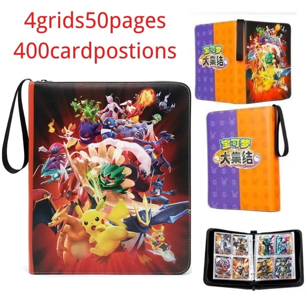 Álbum de cartas de Pokémon para niños, juguete de colección con soporte para piezas, libro, juego de cartas coleccionables, 400