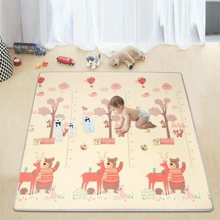Tapis De Jeu Pour Bebe Tapis De Jeu Tapis De Jeu En Mousse Impermeable Reversible Pour Bebes Nourrissons Tout Petits Multicolore 71 X 79 Walmart Canada