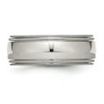 thumbnail image 3 of Stainless Steel Grooved and Beaded 8mm Polished Band, 3 of 6