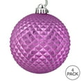 thumbnail image 4 of Vickerman 6" Orchid Durian Glitter Ball Ornament, 4 per Bag, 4 of 4