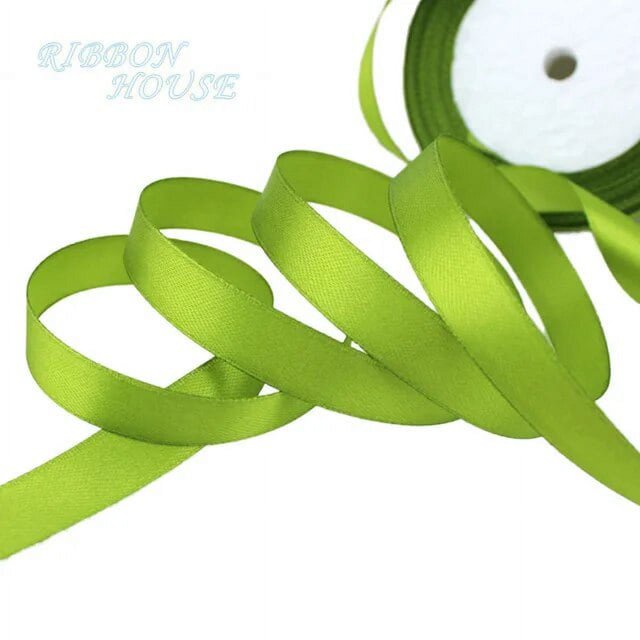 (25 yardas/rollo) 1/2 "(12 mm) Cinta de raso de una sola cara Regalo de Navidad Accesorios para el cabello DIY y cintas decorativas para bodas