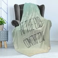 thumbnail image 4 of Lifestyle Soft Flannel Fleece Throw Blanket, Life Begins at the End of Your Comfort Zone Words Concept Print, Cozy Plush for Indoor and Outdoor Use, 50" x 60", Multicolor, by Ambesonne, 4 of 5