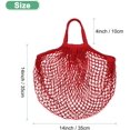 thumbnail image 3 of 1-Pack Cotton Mesh Bag, Reusable Washable Net String Grocery Bags, Produce Bags with Handle, Tote Bag for Fruits/Vegetables Shopping [Red, Short Handle], 3 of 5