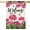 Pink Geranium, variant on Spring Summer Geranium Welcome House Flag Double Sided Summer Bee Red Floral Burlap Yard Flag House Seasonal Farmhouse Outside Outdoor Decoration 28 x 40 Inch(large)