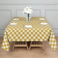 thumbnail image 3 of Yellow and White Checkerboard Pattern Square Tablecloth,Waterproof Square Table Cover,Wipeable Spillproof Washable Table Cover for Home Kitchen Party Decor 60"x60"(152x152cm), 3 of 6