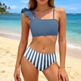 thumbnail image 5 of Lixiuxyad Girls Swimsuits Two Piece One Shoulder Bathing Suit with Adjustable Strap Beach Bikini Set Girls Swimwear,Sizes 11-12 Years, 5 of 6