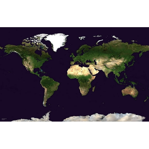 Maps Huge Satellite Map of The World poster