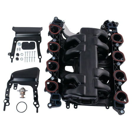 TRQ Intake Manifold w/ Gasket Thermostat O-Rings for Ford Lincoln Mercury 4.6L IMA07937