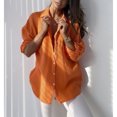 thumbnail image 3 of Camisa de manga larga, tops casuales, top sencillo, chaqueta camisera, 3 of 5