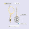 thumbnail image 2 of Diamond Dangle Earring| 2 Ct IGI Certified Emerald Shape Lab Grown Diamond Dangle | 14K Yellow Gold | Freyde Double Halo Lab Diamond Earring| Prong Setting | FG-VS1-VS2 Quality | Friendly Diamonds, 2 of 6
