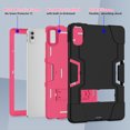 thumbnail image 3 of Dteck for Lenovo Tab M10 5G 10.6 Inch TB360ZU 2023 Case, Heavy Duty Protection Shockproof Rugged Case with Kickstand,Black+Rose, 3 of 6