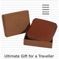 thumbnail image 6 of MAISON DE NOAH Mens Zip Wallets | Zip Up Leather Bifold Wallet with RFID Blocking - Milk Brown, 6 of 6