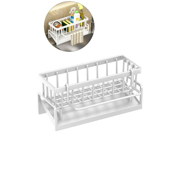 WNFJR Buy One Get One Free Kitchen Storage Box Kitchen Sink Organizer Sponge Drying Rack Sink Sponge Holder Sink Brush Holder Soap Dispenser Storage Dish Drainer Basket Sponge Sink Rack