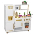 thumbnail image 1 of Cocina de Juguete de Madera para Niños con Refrigerador Cocinita Para Niñas Blanca -Vintage White And Gold Kids House COC10WG, 1 of 8