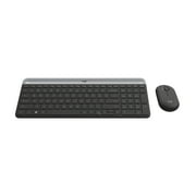 Logitech Slim Wireless Keyboard and Mouse Combo - Low Profile Compact Layout, Graphite, Walmart Exclusive