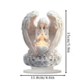 thumbnail image 3 of Christmas Angel Prayer Acrylic Candle Holder Tabletop Sign, Praying Angel Wings Heart Design, Christmas Home Holiday Decor, Indoor Desk Centerpiece, 3 of 9