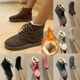 thumbnail image 2 of Mepaouo Women's Ankle Winter Boots Fleece Lined Suede Waterproof Lace Up Outdoor Snow Short Booties, 2 of 7