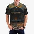 thumbnail image 2 of Cauagu Rustic Cabin Autumn Forest Print Men's Polo Shirts, Short-Sleeve Polo Shirts for Men Performance Golf Shirt Athletic Casual Collared T-Shirt-XX-Large, 2 of 8
