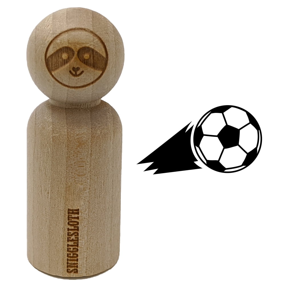 Soccer Ball Action Rubber Stamp for Scrapbooking Crafting Stamping