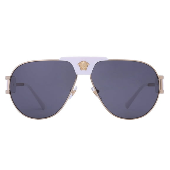 Versace VE 2252 Metal Mens Pilot Sunglasses Gold 63mm Adult