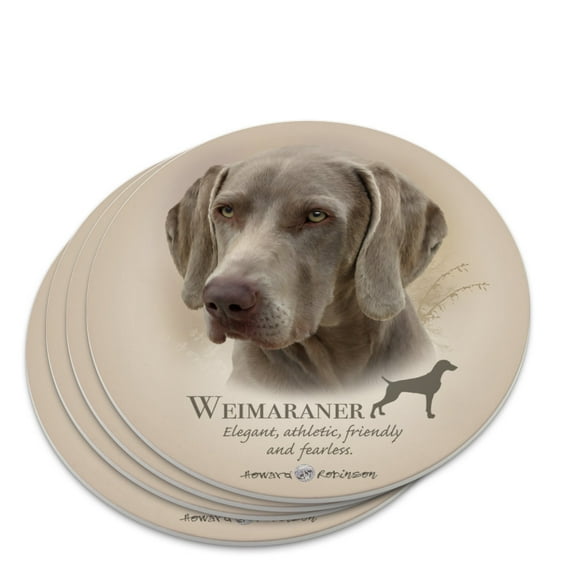 Weimaraner Dog Breed Novelty Coaster Set