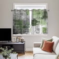 thumbnail image 5 of Sage Green Grey Kitchen Curtains Short 54 Inch Length, Modern Oil Painted Abstract Art Aesthetics Grommet Top Bedroom Living Room Curtains, Light Filtering Cafe Curtain Drapes 2 Panels Set 84''x54'', 5 of 9