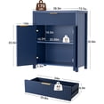 thumbnail image 6 of Aufeile Set of 3 Sideboard Buffet Cabinet with Storage, Modern Modular Fluted Accent Cabinet with 3 Drawers & Adjustable Shelves for Dining Room Living Room, Blue, 6 of 8