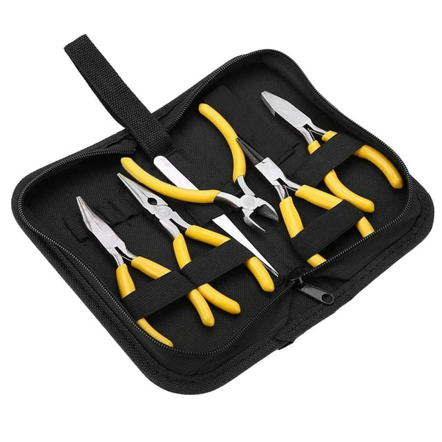 Siruishop Ensemble de 7 Pcs de Pinces pour Fabrication de Bijoux, Outils de Fabrication de Bijoux pour Bricolage, Réparation de Montres