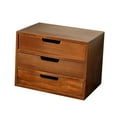 thumbnail image 2 of Caja de almacenamiento organizadora de escritorio de madera con cajones, decoración de mesa, decoración, 25x175x19 cm, 2 of 9