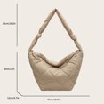 thumbnail image 3 of Bolso de bola de masa acolchado informal para mujer con correa de nudo Bolso de ocio suave para mujer (Beige), 3 of 9