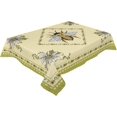 thumbnail image 2 of Summer Bee Rectangle/Square/Round Waterproof Tablecloths 60x102 inch White Spring Floral Botanical Green Polyester Table Cloth Table Cover Tabletop Decorations for Wedding Party Dinner, 2 of 6