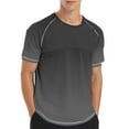 thumbnail image 4 of 2 Pack Mens Quick-Dry T-Shirts M-5X Big & Tall Plus Size Moisture-Wicking Athletic Tee Shirts Short Sleeve Crewneck Stretchy Gradient Workout Tops, 4 of 5