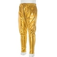 thumbnail image 3 of Yeahdor Kids Girls Metallic Jogger Pants Harem Pants Shiny Hip Hop Jazz Dance Baggy Leggings Streetwear, 3 of 7