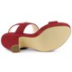 thumbnail image 5 of Women's Platform Heel Slingback Chunky Heels Sandals Red US 10/UK 8/EU 41, 5 of 6